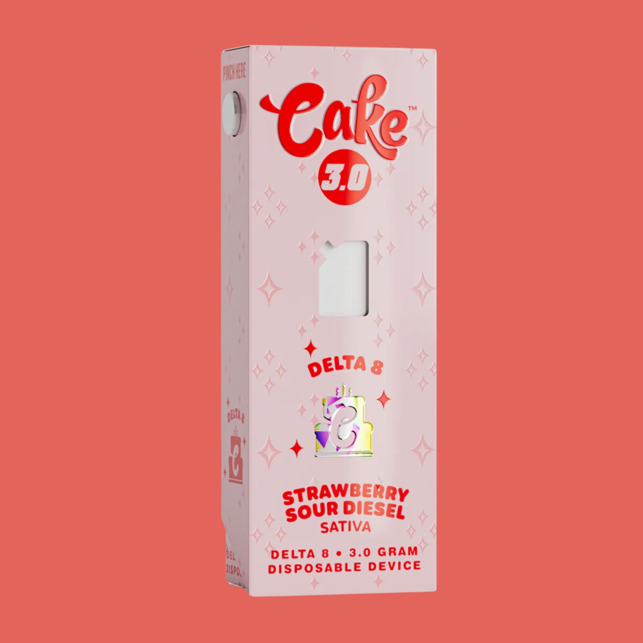 cake delta 8 strawberry sour diesal disposable vape pen