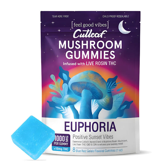 Cutleaf Mushroom Gummies - Euphoria Gummies - Naturally Mignon CBD