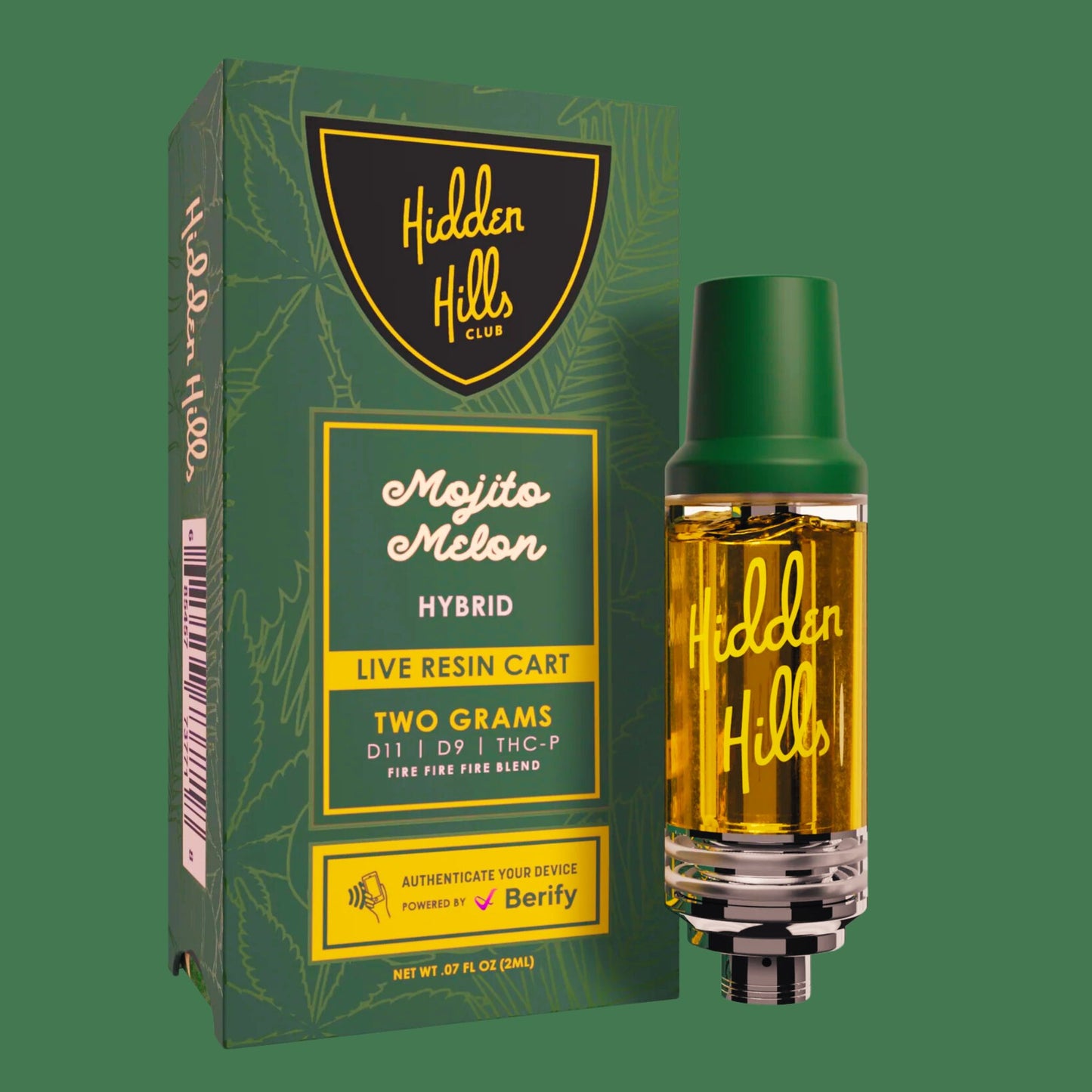 Hidden Hills Cart - 2g Disposable Cart - Fire Fire Blend - Naturally Mignon CBD