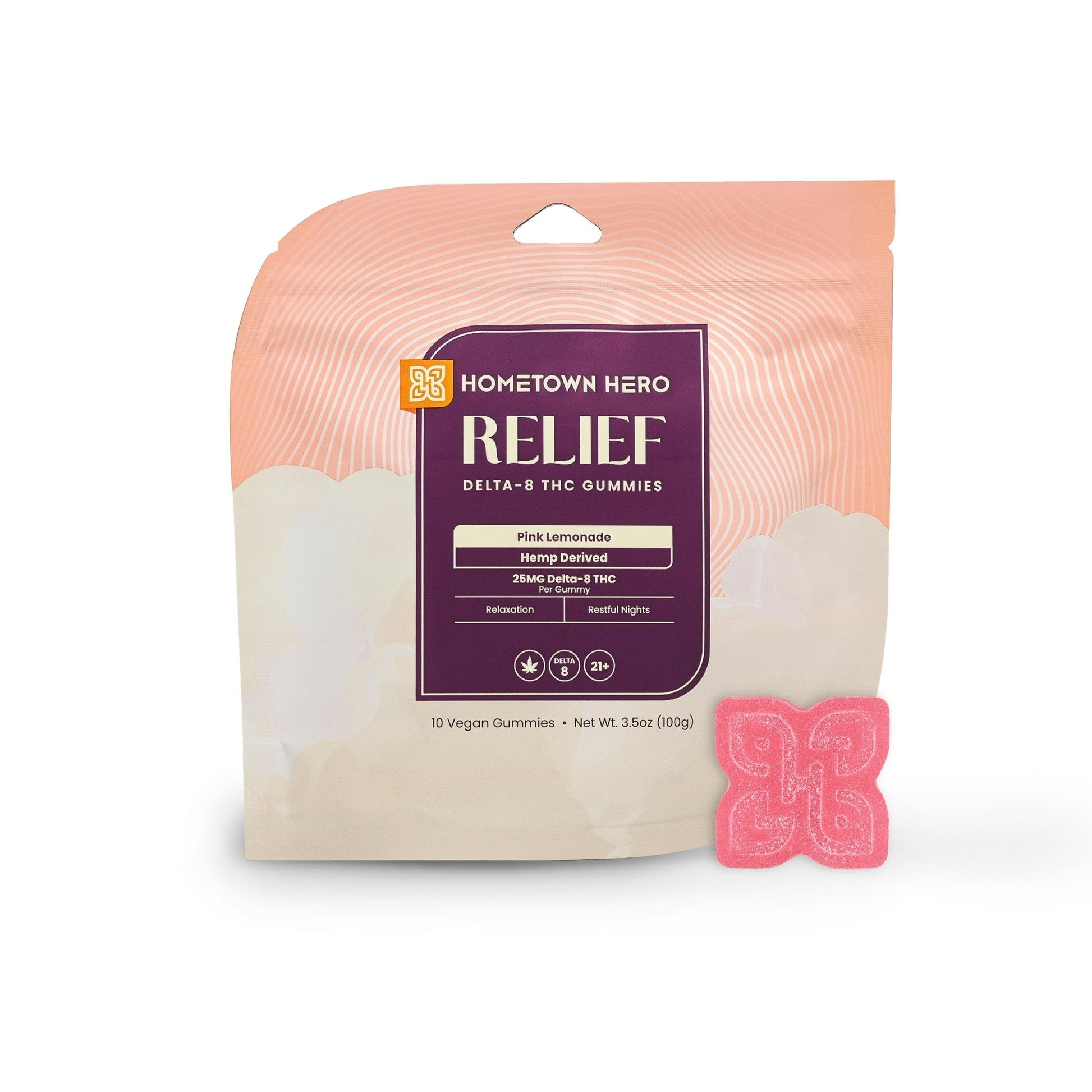 Hometown Hero Delta 8 Relief THC Gummies - Naturally Mignon CBD