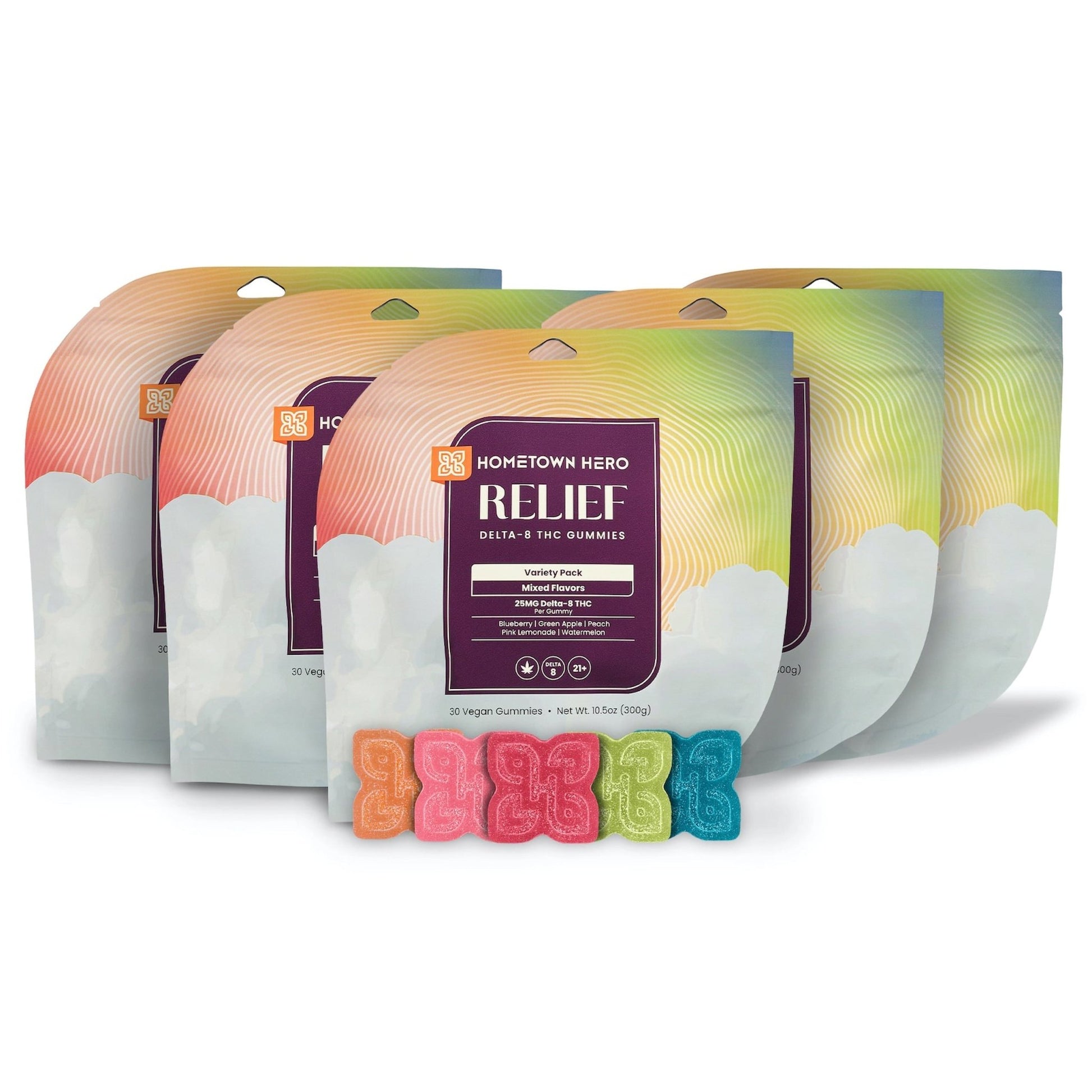 Hometown Hero Delta 8 Relief THC Gummies - Naturally Mignon CBD