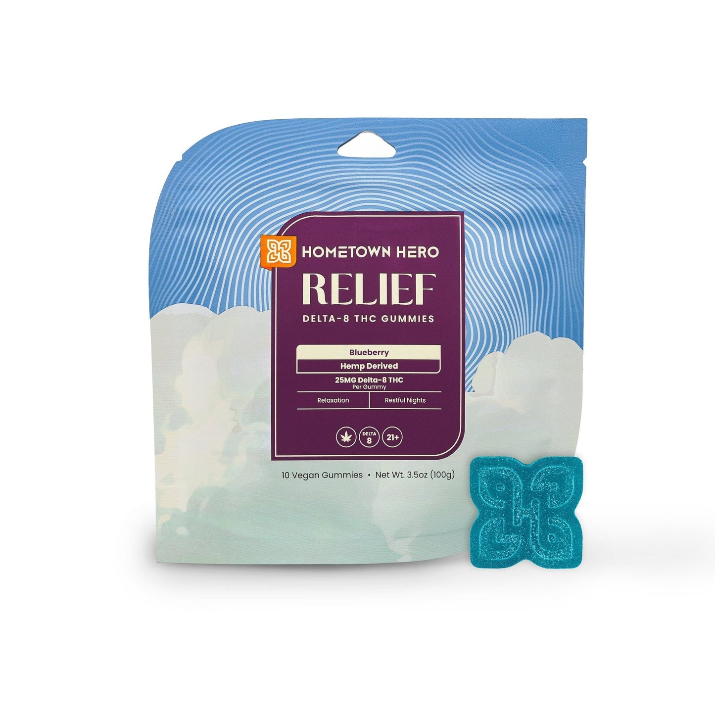 Hometown Hero Delta 8 Relief THC Gummies - Naturally Mignon CBD