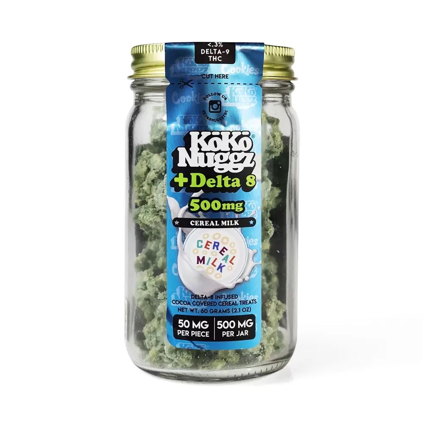 Koko Nuggz Delta 8 THC Cereal Treats Cereal Milk