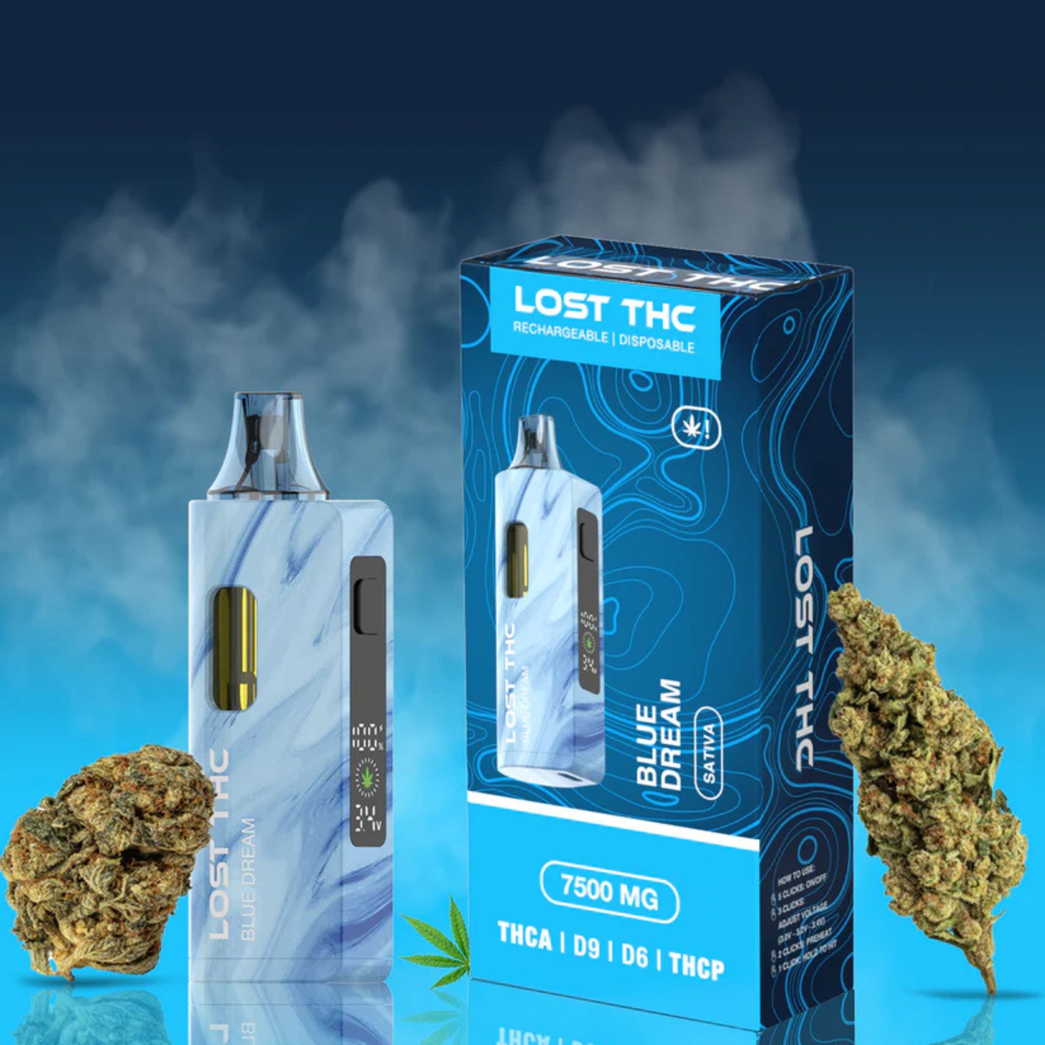 Lost THC Vape 7500mg Blue Dream Sativa