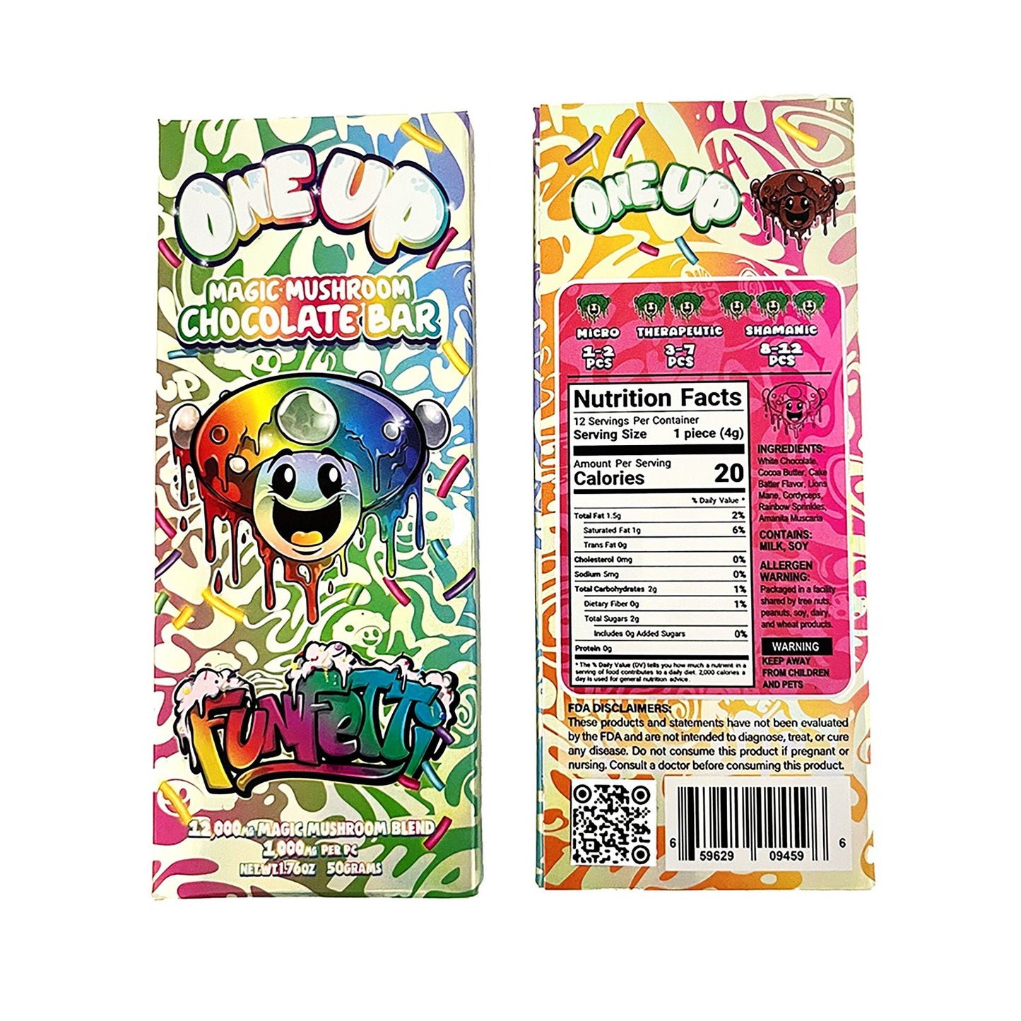 One Up Mushroom - Amanita Magic Mushroom Chocolate Bars - Naturally Mignon CBD