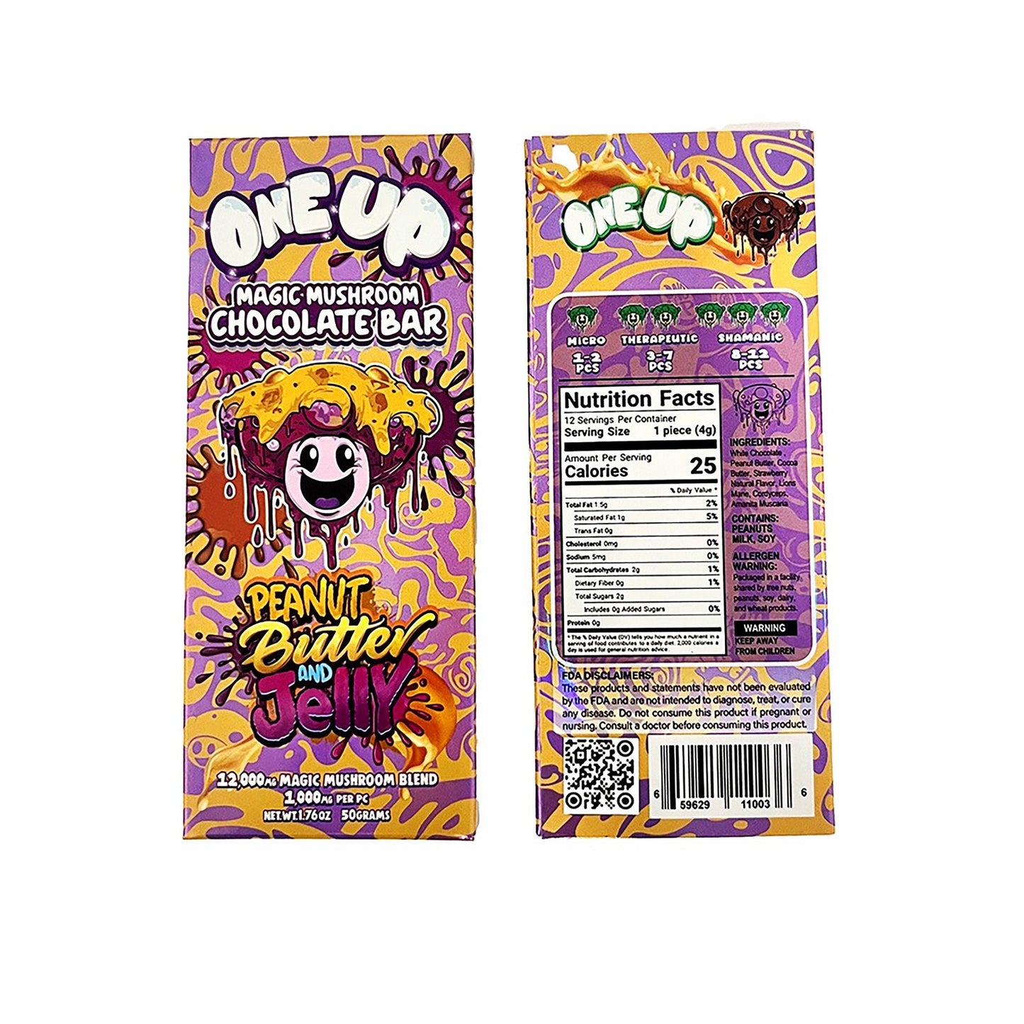 One Up Mushroom - Amanita Magic Mushroom Chocolate Bars - Naturally Mignon CBD