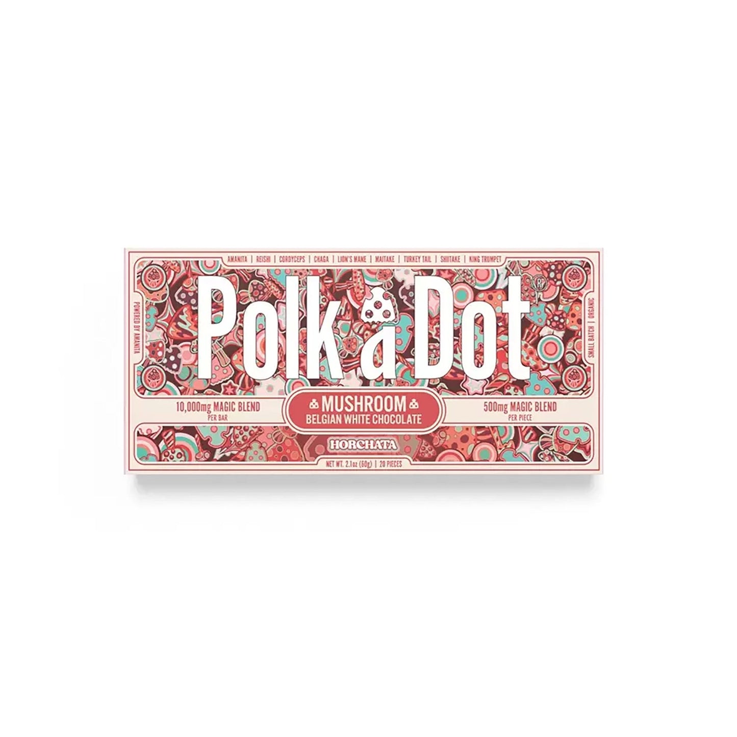 Polkadot Mushroom Chocolate Bar - Naturally Mignon CBD