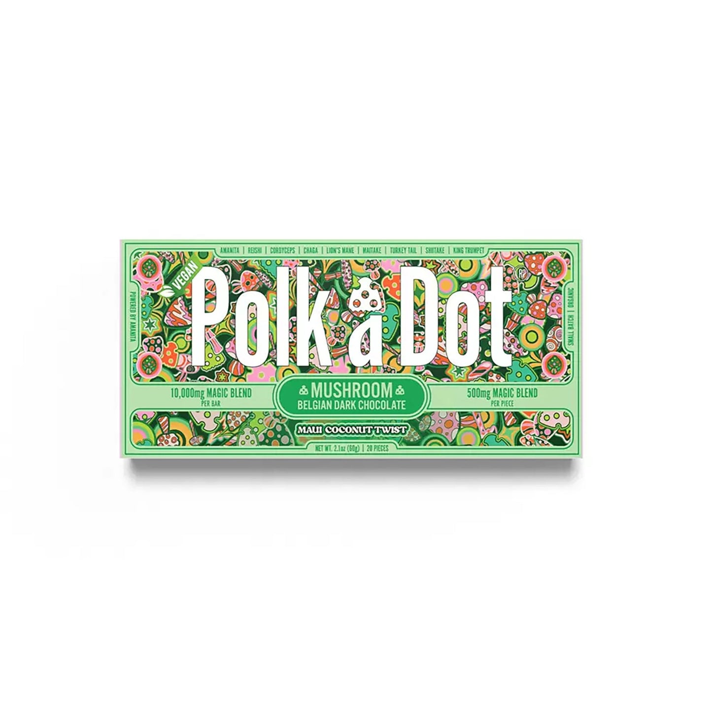 Polkadot Mushroom Chocolate Bar - Naturally Mignon CBD