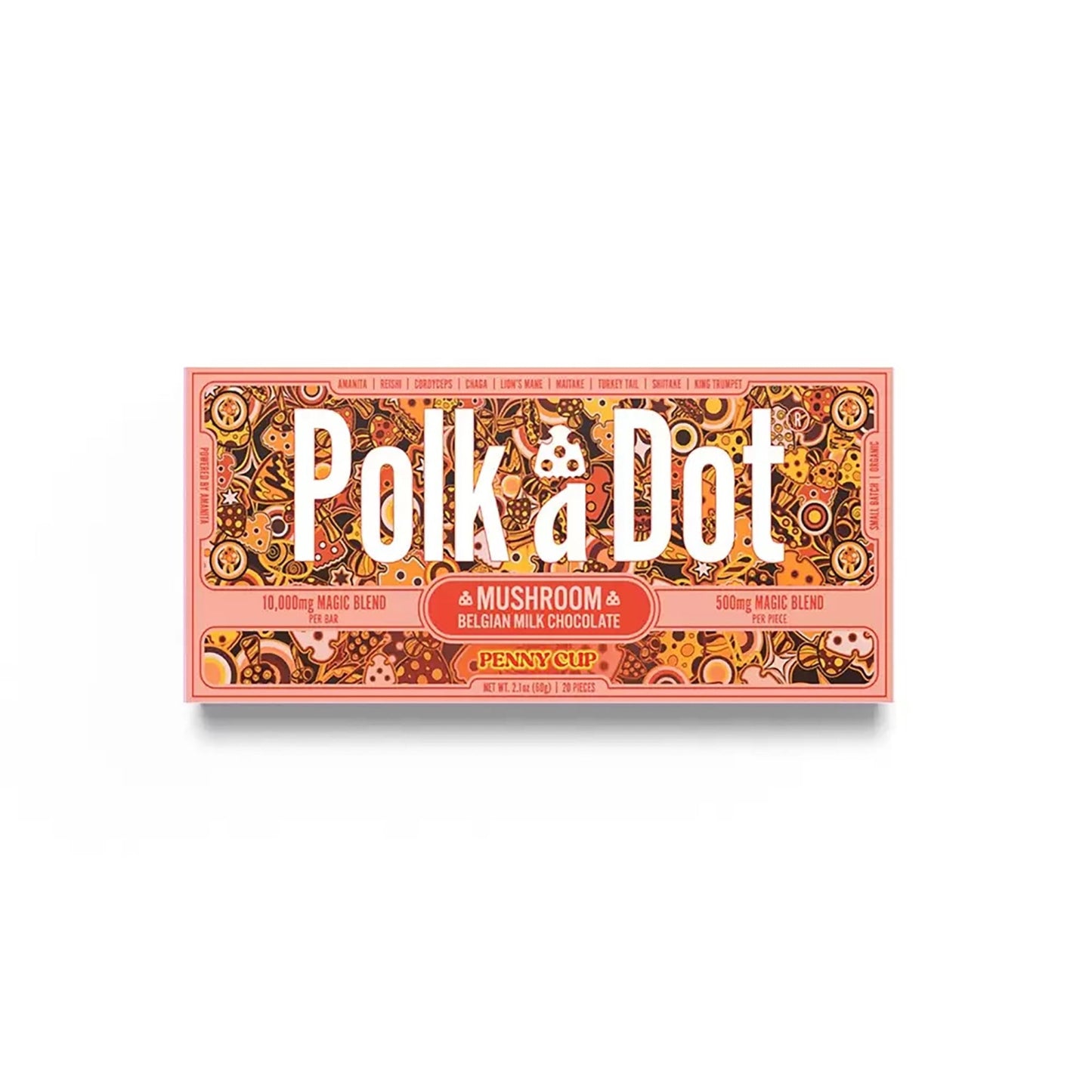 Polkadot Mushroom Chocolate Bar - Naturally Mignon CBD