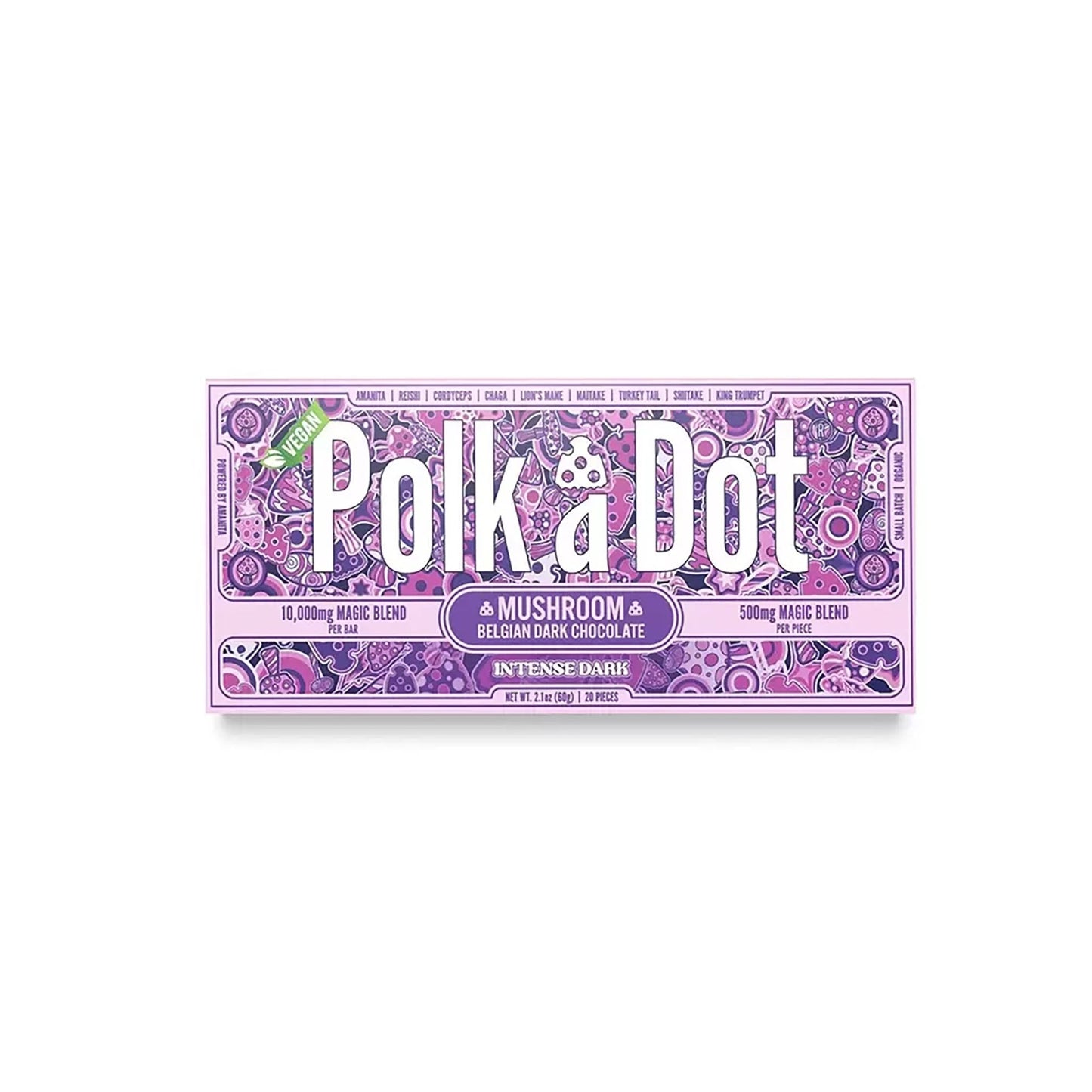 Polkadot Mushroom Chocolate Bar - Naturally Mignon CBD