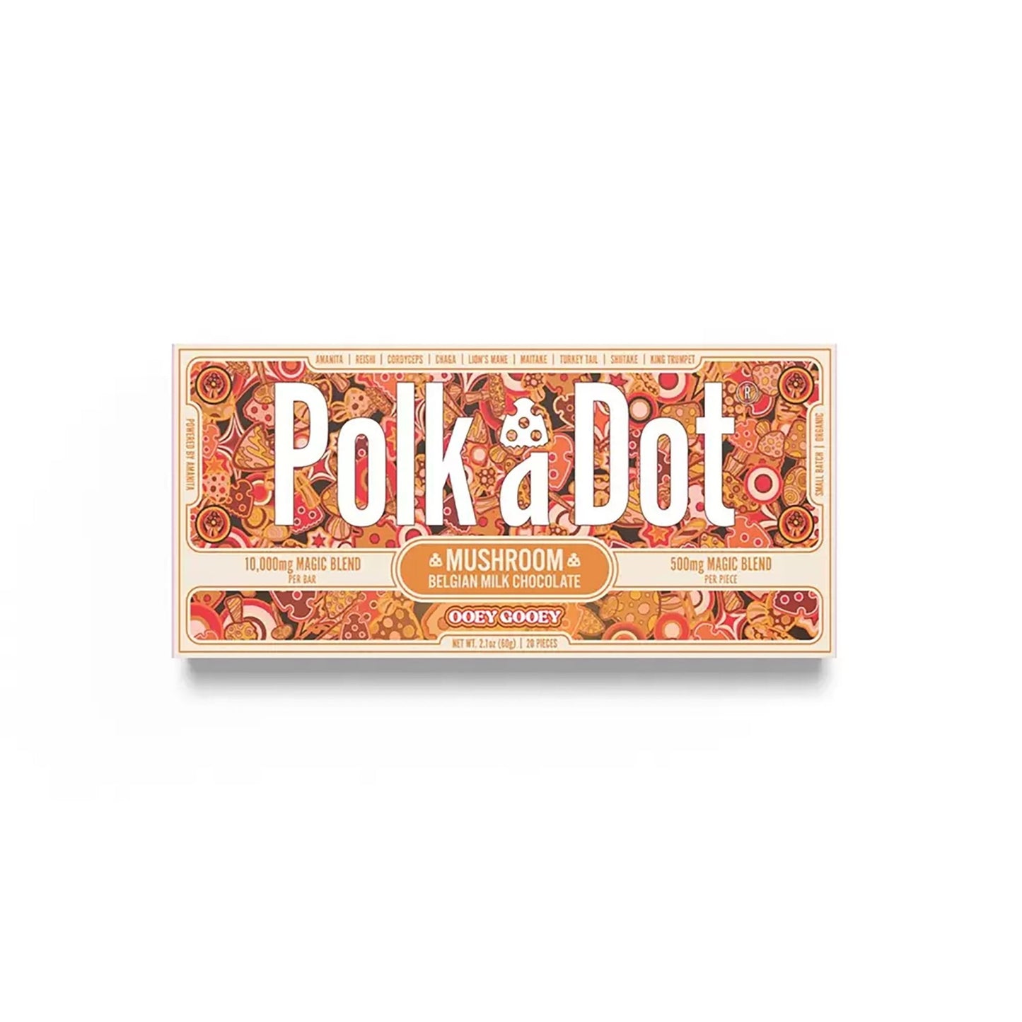 Polkadot Mushroom Chocolate Bar - Naturally Mignon CBD