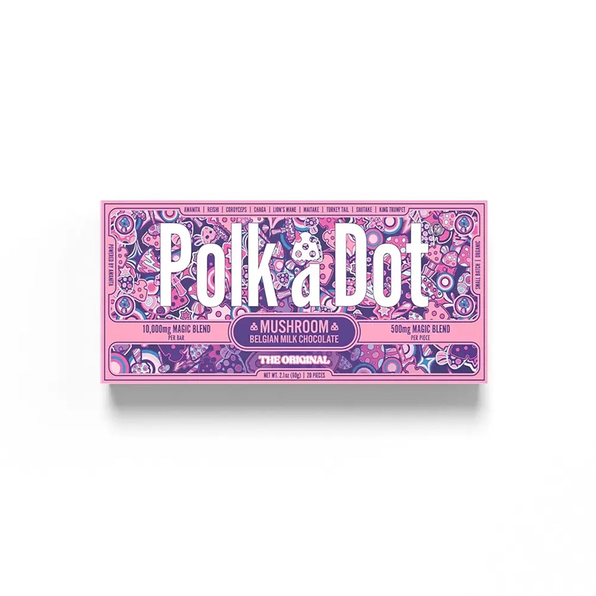 Polkadot Mushroom Chocolate Bar - Naturally Mignon CBD