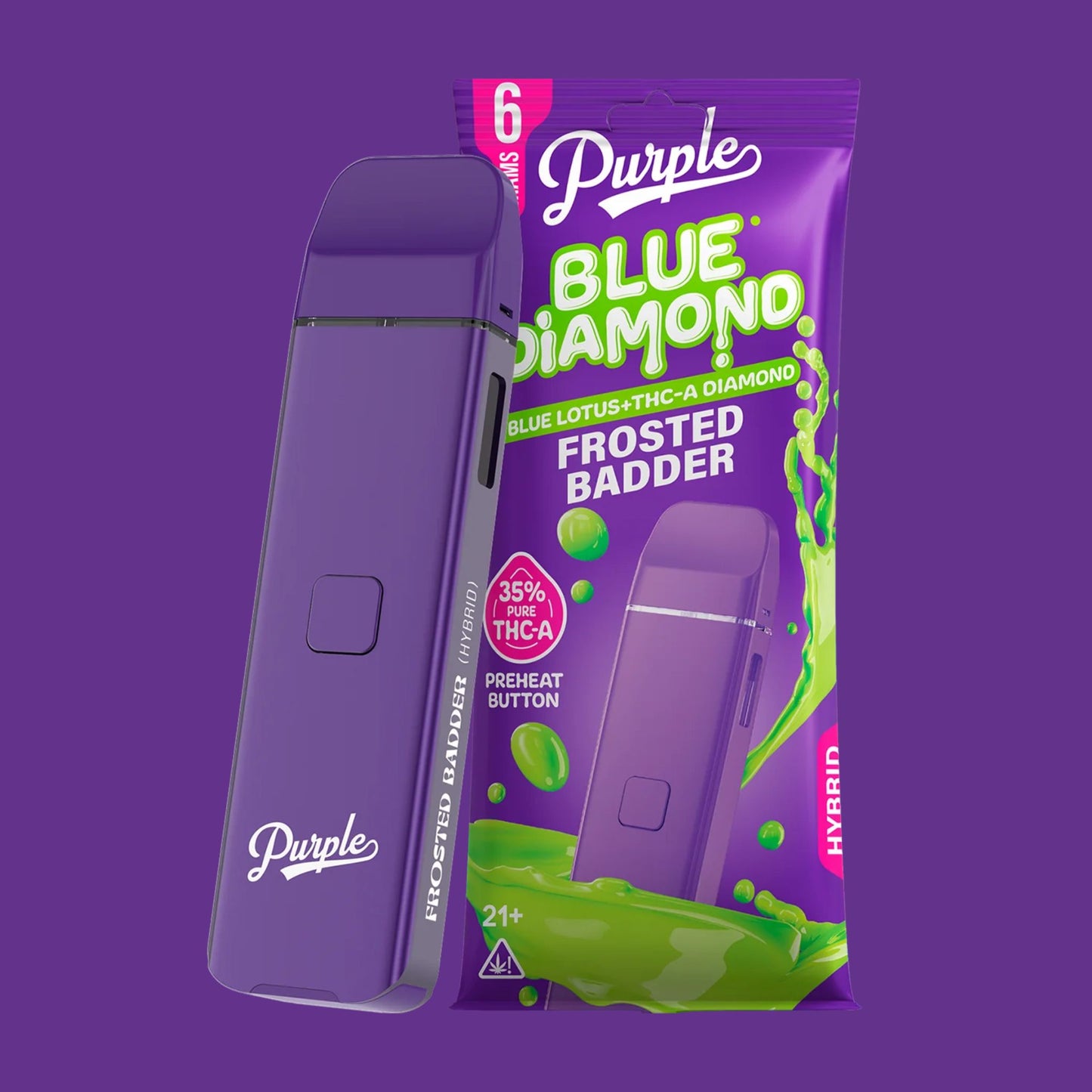 Purple Vape Pen Frosted Badder