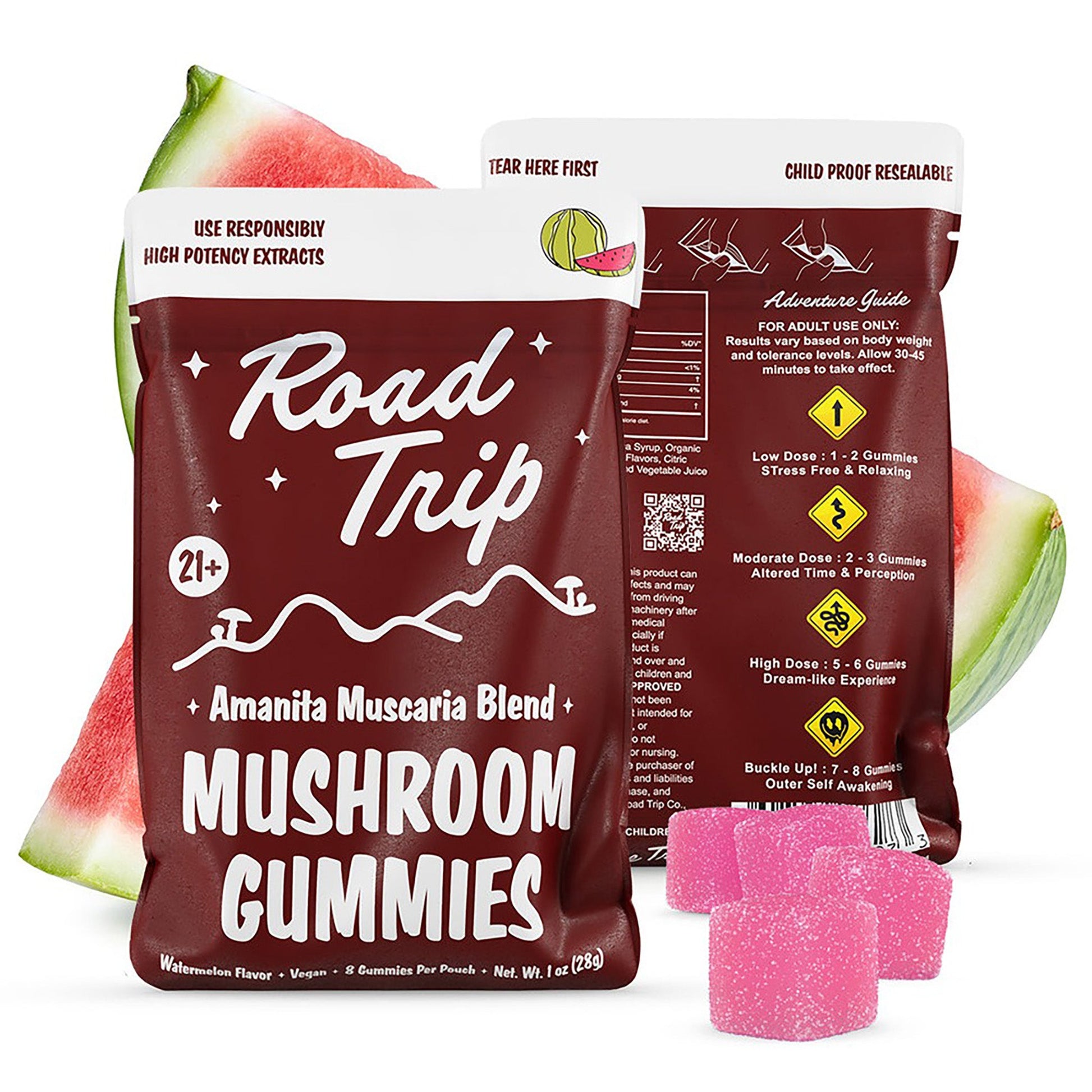 Road Trip Mushroom Gummies - Amanita Muscaria Magic Mushroom - Naturally Mignon CBD