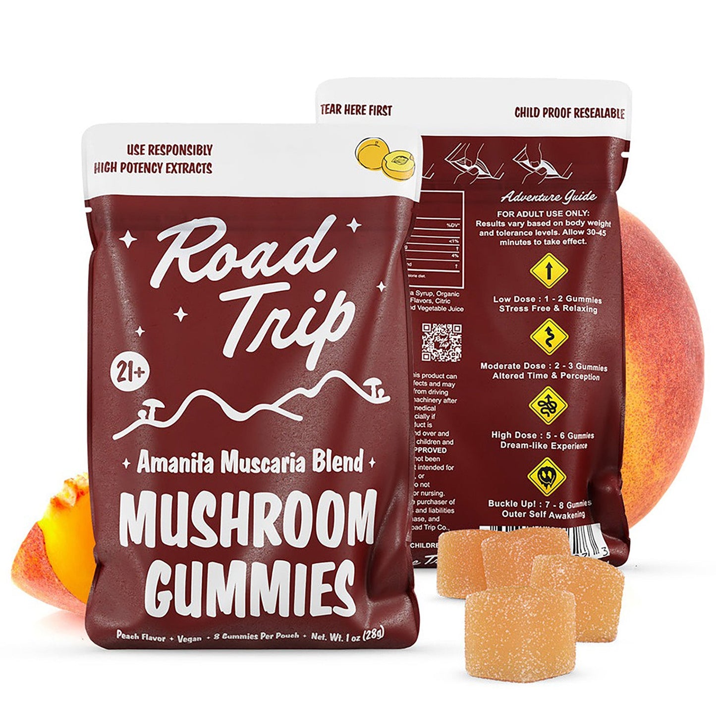 Road Trip Mushroom Gummies - Amanita Muscaria Magic Mushroom - Naturally Mignon CBD