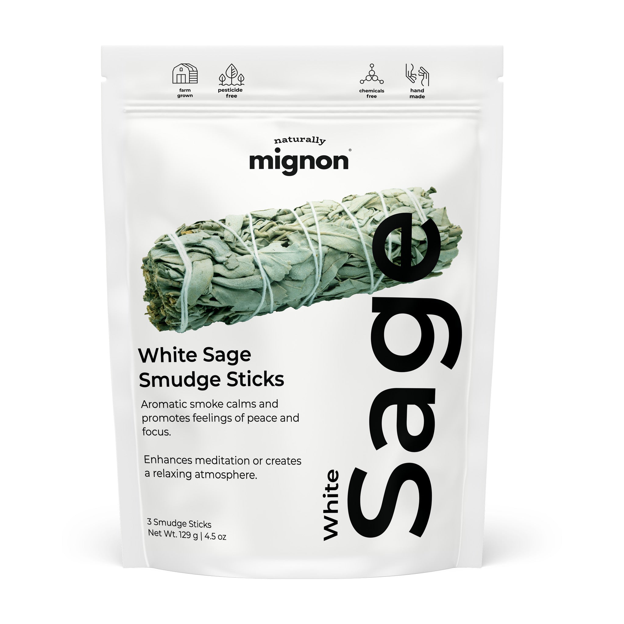 Smudge Sticks - White Sage Smudge Stick - Naturally Mignon CBD