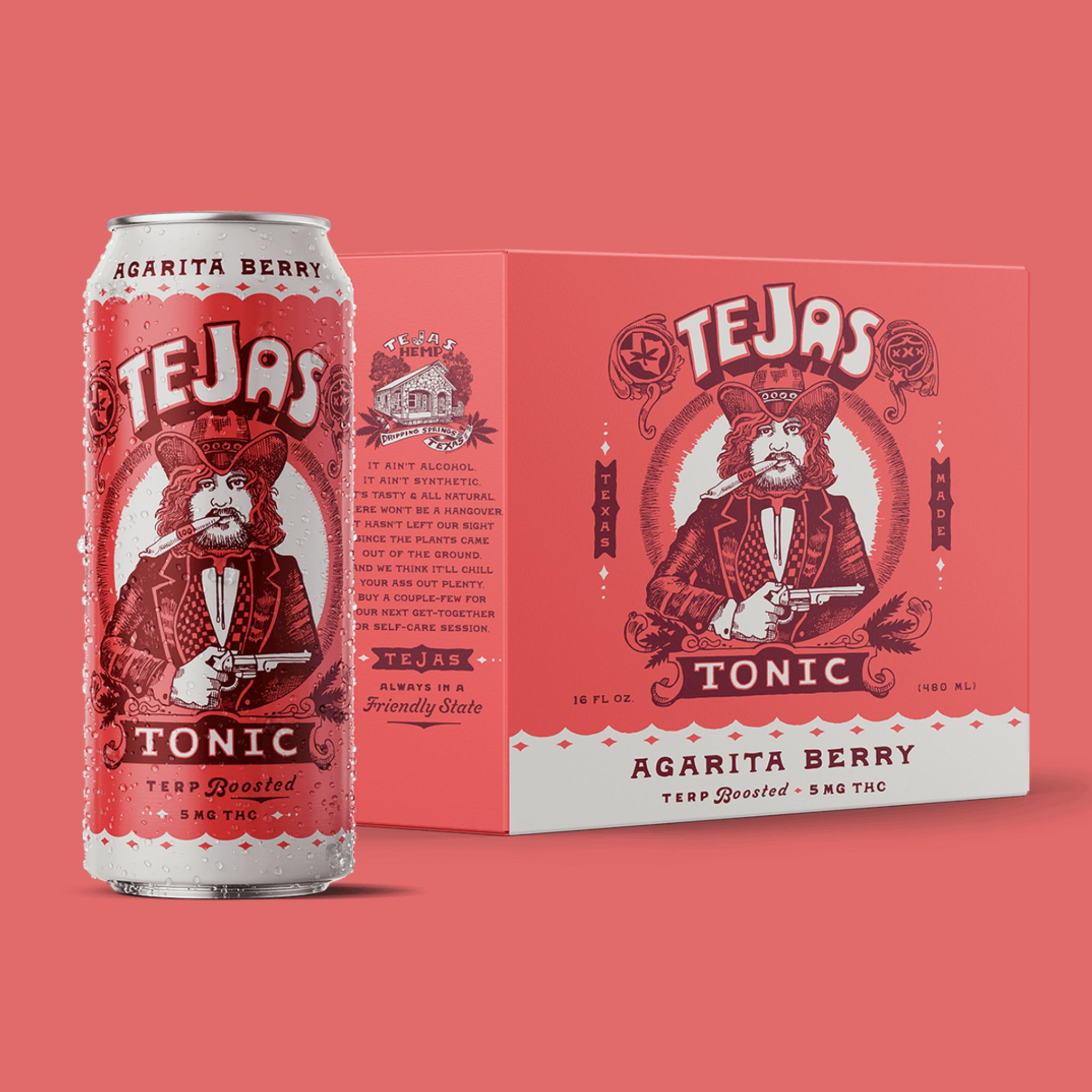 Tejas Tonic Agarita Berry THC Sparkling Water