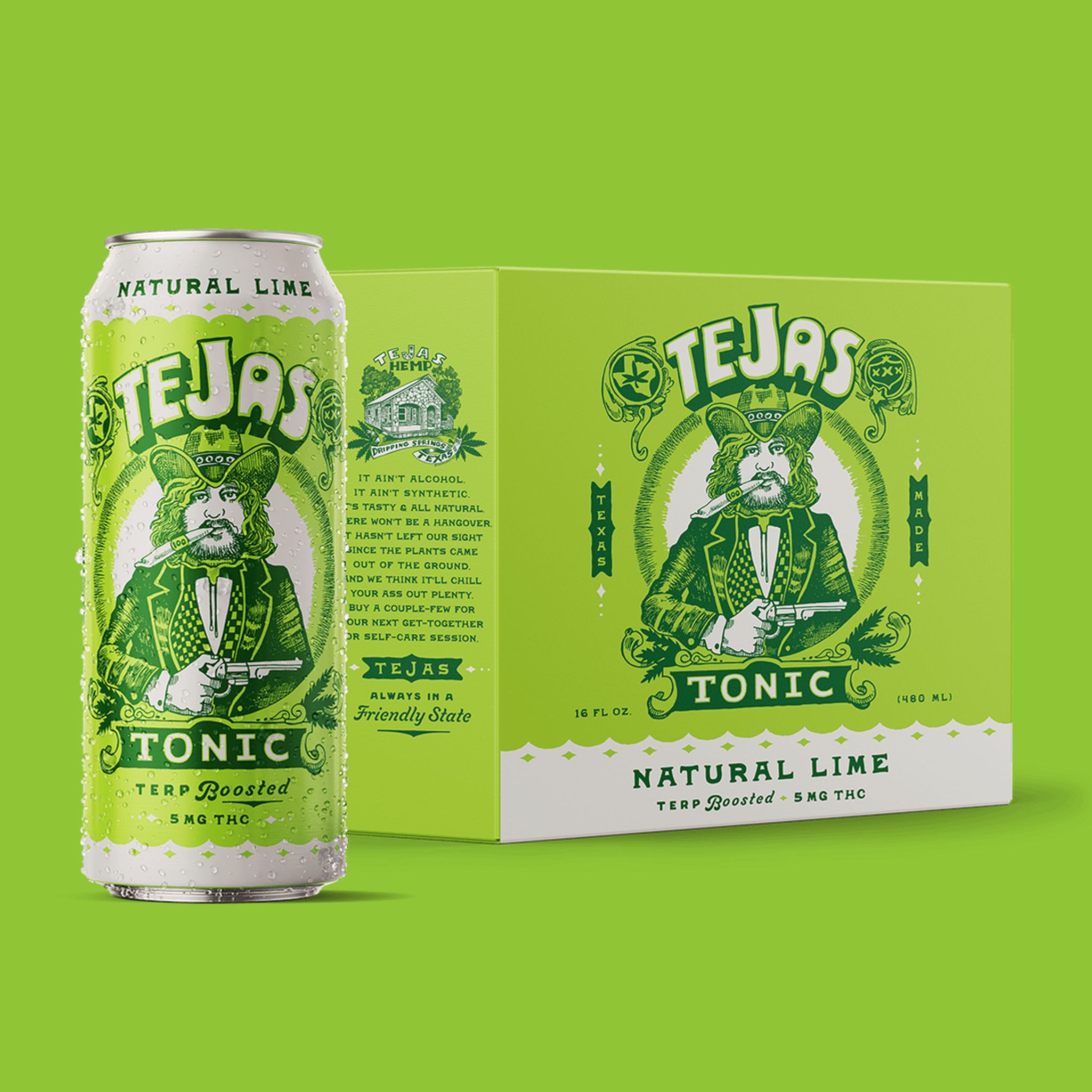 Tejas Tonic Lemon Lime THC Sparkling Water 4 pack