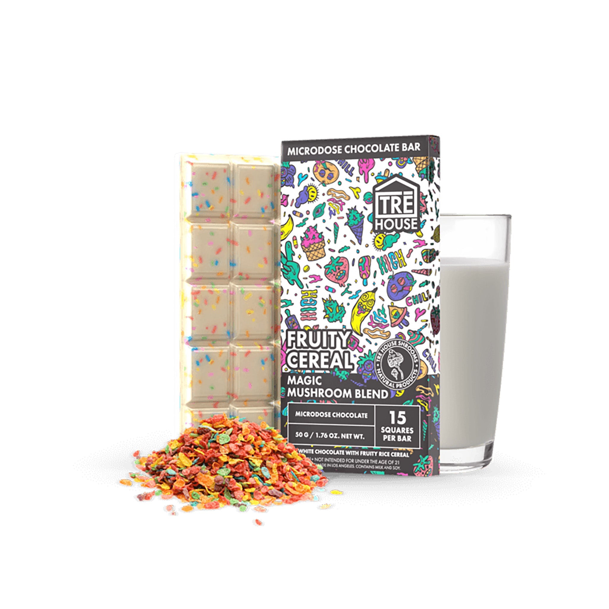 TRĒ House Magic Mushrooms Chocolate Bar - Microdose Chocolate Bar - Naturally Mignon CBD