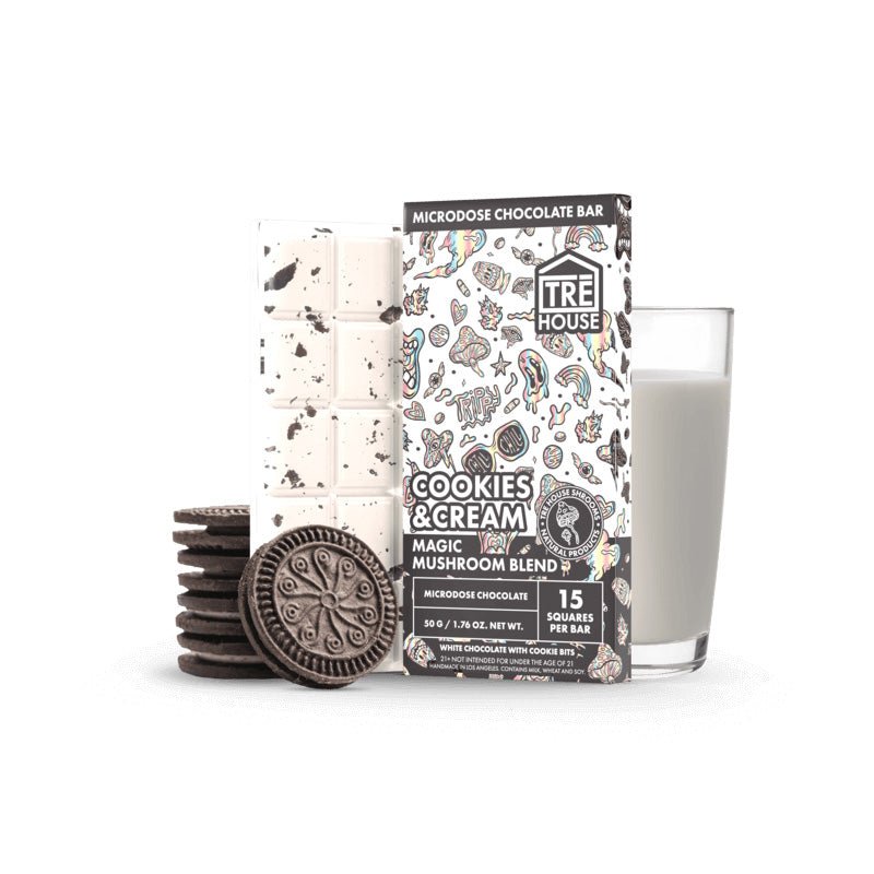 TRĒ House Magic Mushrooms Chocolate Bar - Microdose Chocolate Bar - Naturally Mignon CBD