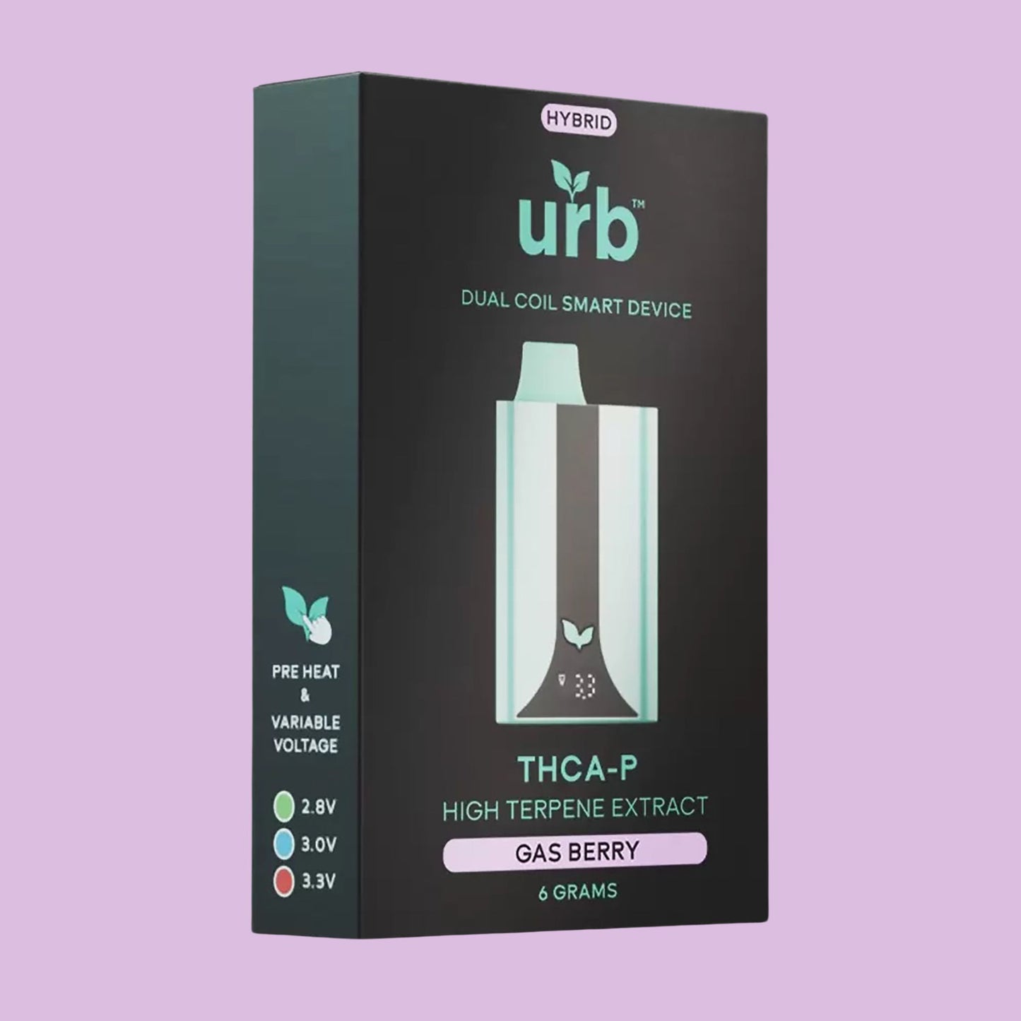 urb Smart Device Live Resin Delta 8, THCP, THCA Disposable Vape Gas Berry