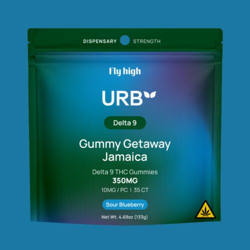 Urb Delta 9 Gummies Sour Blueberry Bag