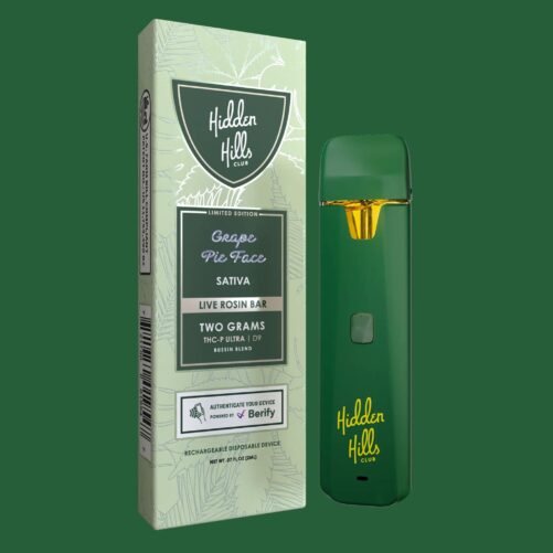 hidden hills vape bussin blend grape pie face