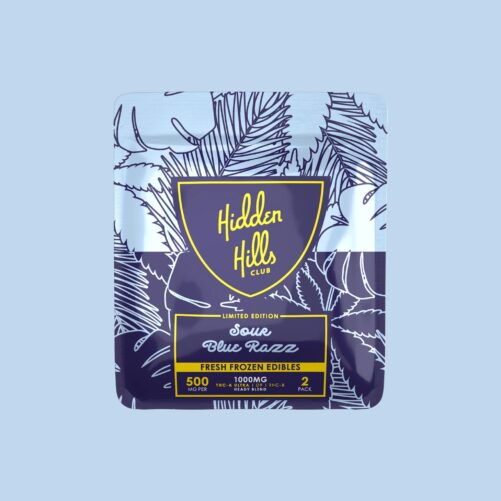 Hidden Hills Sour Blue Razz Gummies