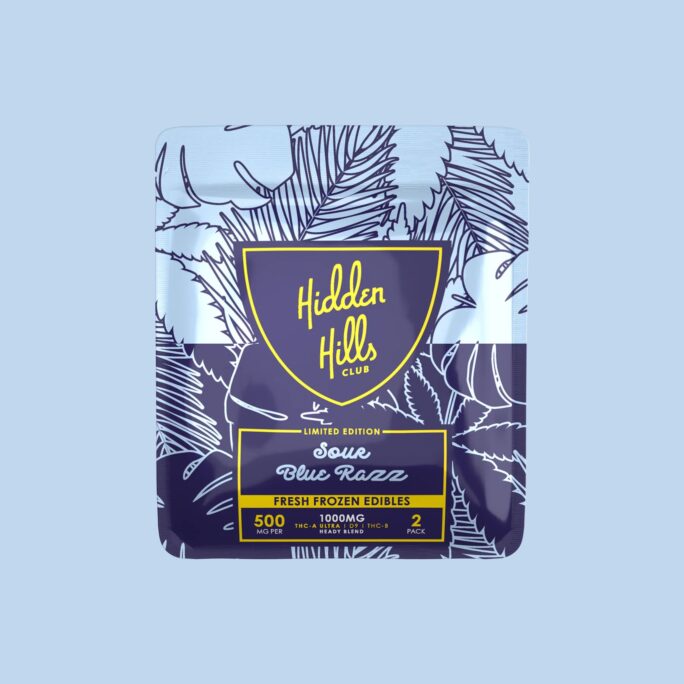 Hidden Hills Sour Blue Razz Gummies