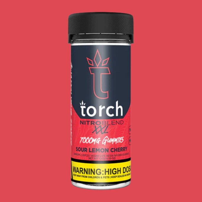 Torch Nitro Blend XXL Gummies 7000MG sour lemon cherry