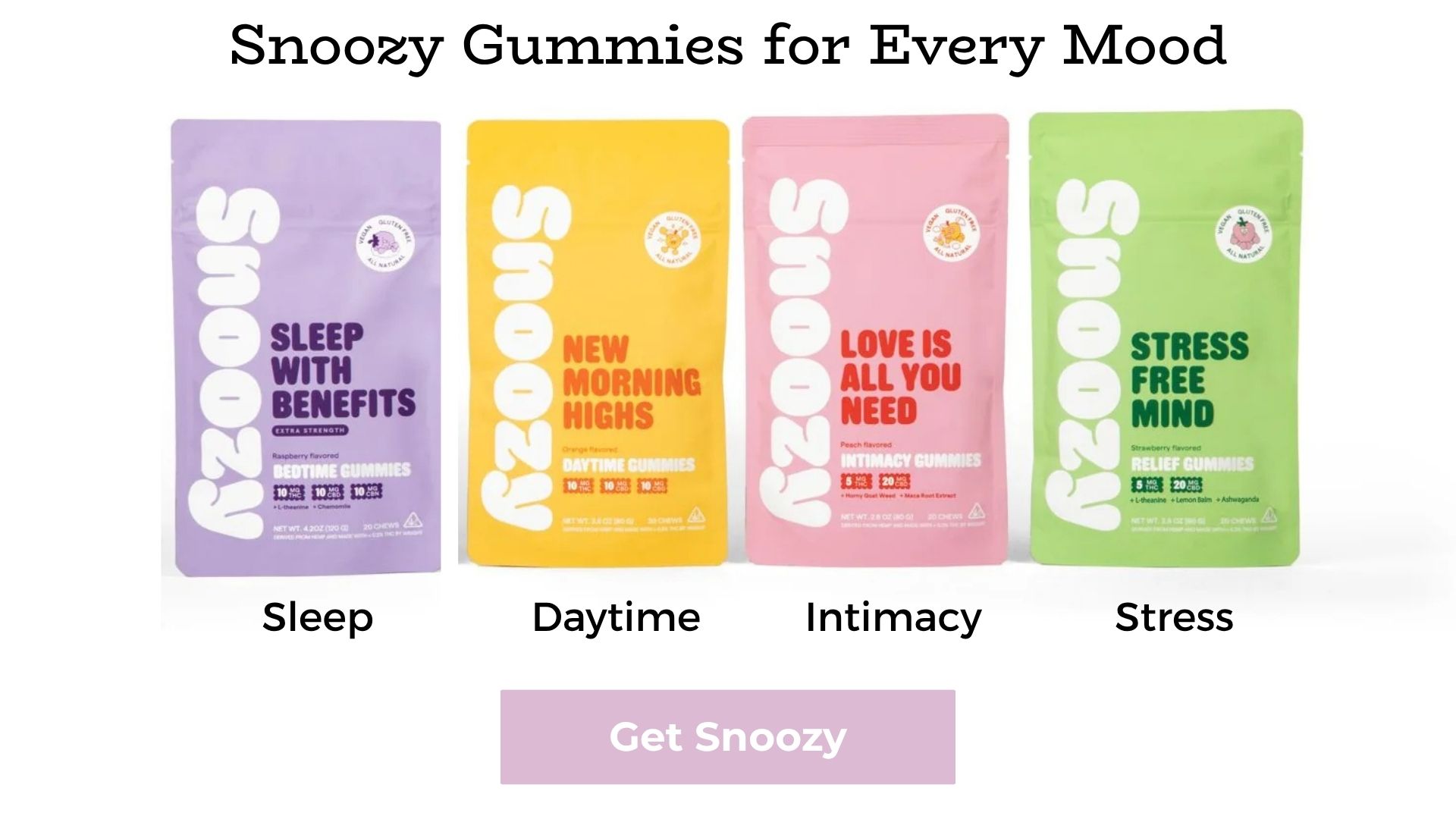 snoozy gummies hero